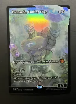 Magic the Gathering - Leonardo, Cutting Edge Showcase FOIL - 281 - MYTHIC - TMNT - Image 1