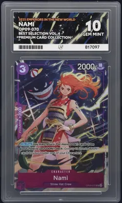 One Piece OP09-070 Nami Gengar Premium Card Col Vol 4 ACE 10 Graded Holo Promo - Image 1