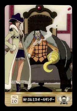 Mr. 0 & Nico Robin No. 16 Bandai Japanese One Piece Card ~ HP - Image 1