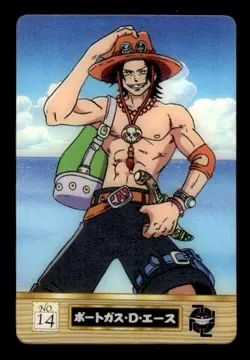 Portgas D. Ace No. 14 Bandai Japanese One Piece Card ~ HP - Image 1