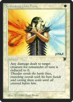 Indestructible Aura Legends NM White Common MAGIC THE GATHERING CARD ABUGames - Image 1