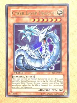 yugioh Cyber Laser Dragon SOI-EN007 North America 1st Ed Ultra Rare near mint - Image 1