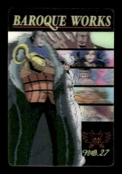 Baroque Works No. 27 Lenticular Bandai Japanese One Piece Card ~ HP - Image 1
