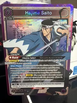 Union Arena: Rurouni Kenshin - Hajime Saito (SR) Foil - UE11BT/RNK-1-040 - Image 1