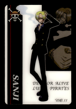 Sanji No. 33 Bandai Japanese One Piece Card ~ HP - Image 1