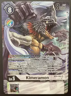 Digimon CCG: Kimeramon Foil. BT8-084 Super Rare Alternate Art card - Image 1