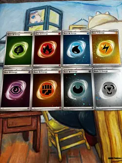 151 Cosmos Holo Energy Set 8 Card NM Full Set Collection Pokemon SV SVE 001-008 - Image 3