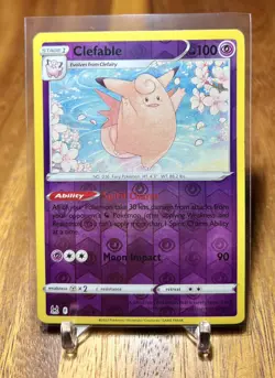 Clefable 063/196 Reverse Holo Rare Lost Origin Pokemon Card NM - Image 1