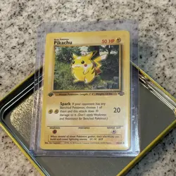 1st Edition Pikachu 60/64 | WOTC Jungle Set | LP Vintage Pokemon TCG Card - Image 1