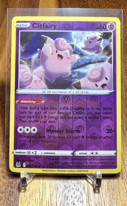 Clefairy 062/196 Reverse Holo Lost Origin Pokemon Card NM - Image 1