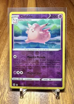 Clefable 054/172 Reverse Holo Rare Brilliant Stars Pokemon Card - Image 1