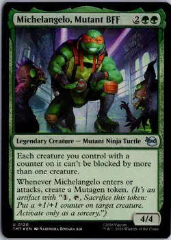 Michelangelo, Mutant BFF U Teenage Mutant Ninja Turtles 120 NM Foil Magic - Image 1