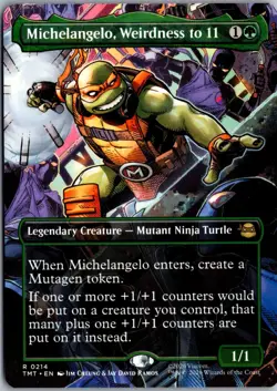 Michelangelo, Weirdness to 11 (Borderless) R Teenage Mutant Ninja Turtles 214 NM - Image 1