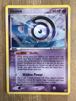 Pokemon TCG Unown D EX Unseen Forces D/28 Holo Holo Rare MP/HP - Image 1