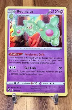 Reuniclus 078/195 Holo Rare Silver Tempest Pokemon Card NM - Image 1