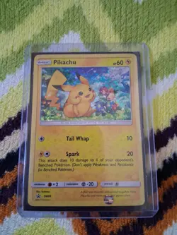 Pokemon TCG McDonald's Pikachu Holo Sun/Moon Black Star Promo - Image 1
