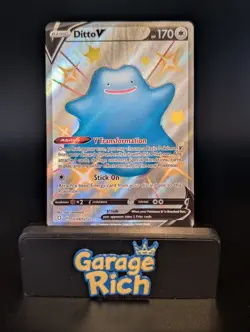 Ditto V SV118/SV122 Shiny Holo Rare - Shining Fates: Shiny Vault Pokemon TCG NM+ - Image 1