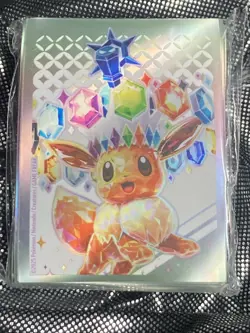 Eevee Prismatic Evolutions White Silver 65ct Standard Sized Sleeves (Pokemon) - Image 1