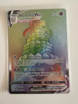 Alcremie VMAX 073/072 Secret Rare Rainbow Holo Near Mint Condition Shining Fates - Image 1