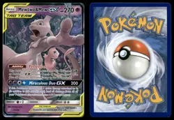 Mewtwo & Mew GX 71/236 Holo Rare GX Unified Minds Tag Team Pokemon LP - Image 3