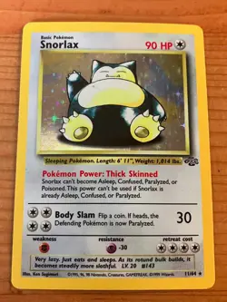 Pokemon TCG Jungle Set Rare Holo Snorlax 11/64 - Image 1