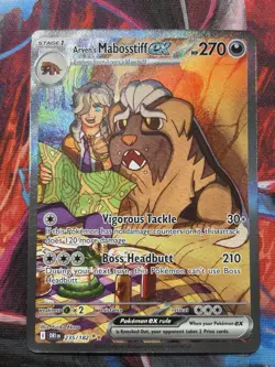 Pokemon TCG Arven's Mabosstiff EX 235/182 Destined Rivals Special Illustration … - Image 1