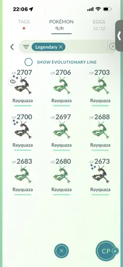 Pokemon Go (Stage 40) Shiny Rayquaza X3 ( 9Legendarys ) - Image 5