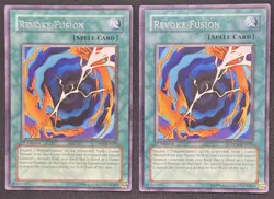 Yugioh 2x Revoke Fusion 1st Edition Rare DP06-EN020 LP - Image 1