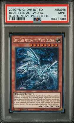 2020 YU-GI-OH! 1ST EDITION #ENS46 BLUE-EYES ALTERNATIVE WHITE DRAGON PSA 9 - Image 1