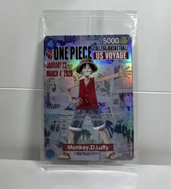 One Piece Monkey.D.Luffy US Voyage College Basketball Promo Card SEALED P-055 - Image 1