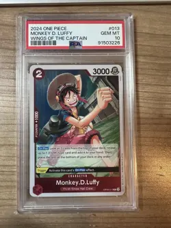 Monkey D. Luffy 2024 One Piece - Wings of the Captain - #013 PSA 10 - Image 1