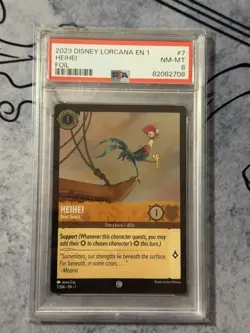 2023 DISNEY LORCANA EN 1-THE FIRST CHAPTER COLD FOIL-HEIHEI - BOAT SNACK PSA 8 - Image 1