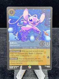 Disney Lorcana-Winterspell-Angel-Experiment 624-#191-Cold Foil-M/NM - Image 4