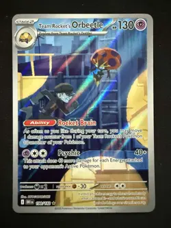 Team Rocket's Orbeetle #198/182 Destined Rivals SV10 Full Art Holo Pokemon NM - Image 1