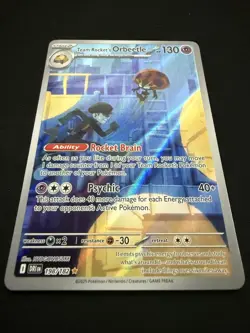 Team Rocket's Orbeetle #198/182 Destined Rivals SV10 Full Art Holo Pokemon NM - Image 3