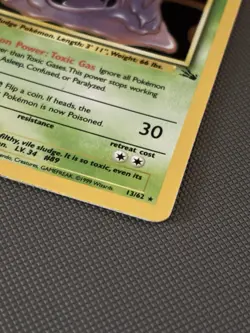 Pokemon Muk TCG Fossil Card 13/62 Holo Unlimited Rare - Image 3