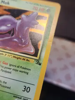Pokemon TCG Muk Fossil 13/62 Holo Unlimited Holo Rare - Image 5