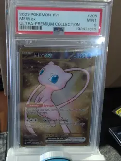 Pokemon TCG Mew EX 151 Gold 205 Metal PSA 9 - Image 1