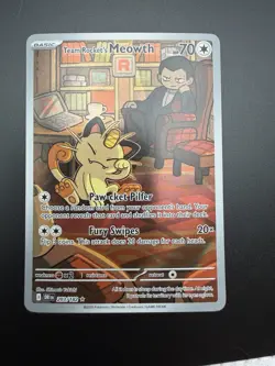 2025 Pokemon Destined Rivals Team Rocket's Meowth #203/182 - Image 1