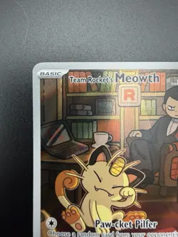 2025 Pokemon Destined Rivals Team Rocket's Meowth #203/182 - Image 2