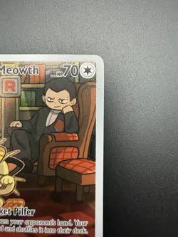 2025 Pokemon Destined Rivals Team Rocket's Meowth #203/182 - Image 3