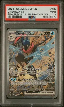 2024 POKEMON SVP EN-SV BLACK STAR PROMO #132 GRENINJA EX PSA 9 - Image 1