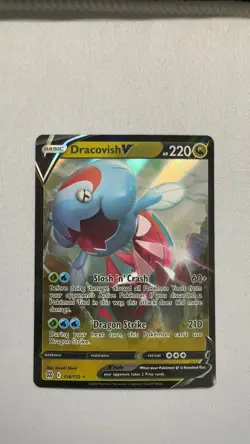 Dracovish V 114/172 Holo Rare V Brilliant Stars Pokemon Near Mint - Image 1