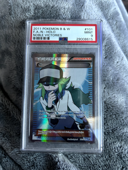 2011 Pokemon Black and White N TRAINER HOLO #101/101 PSA 9 MINT Noble Victories - Image 1