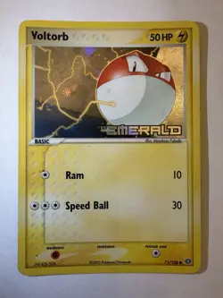 Pokemon TCG Voltorb EX Emerald Reverse Holo Common 71/106 2005 50 HP - Image 1