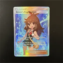 Green's Exploration Ultra Rare Full Art Holo Sm-Unbroken Bonds 209/214 Pokemon - Image 1