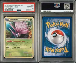POP 24! 2010 POKEMON HEARTGOLD SOULSILVER TRIUMPHANT VENOMOTH 11/102 HOLO PSA 10 - Image 1