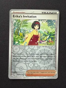 160/165 Erika's Invitation - Pokemon Scarlet & Violet 151 - Reverse Holo - Image 1