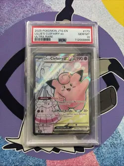 2025 POKEMON JTG EN-JOURNEY TOGETHER ULTRA RARE #173 LILLIE'S CLEFAIRY EX PSA 10 - Image 1