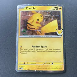 Pokemon TCG Pikachu 051/162 Stamped 2026 Pokemon Day 30 Promo NM - Image 1